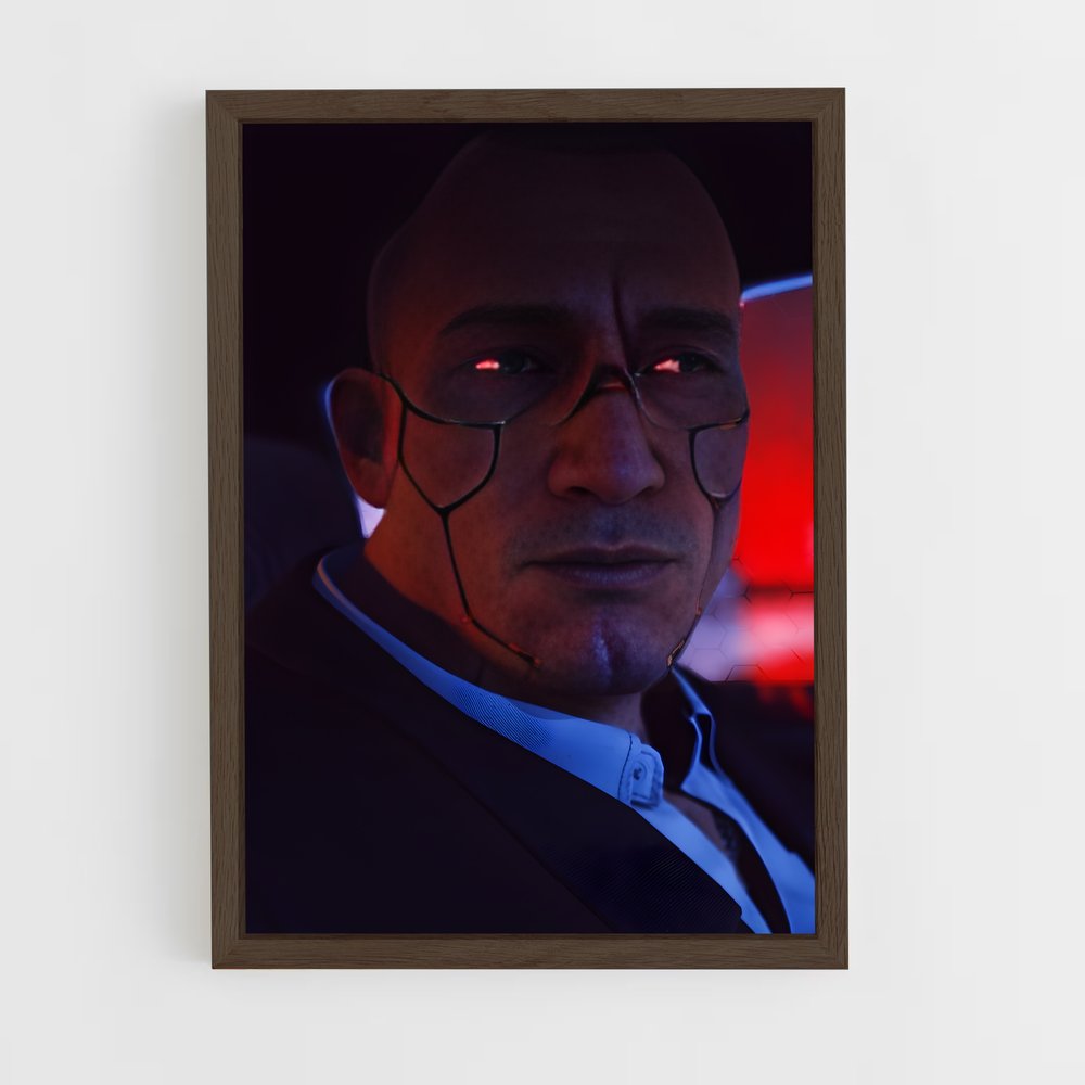 Poster L'Inconnu Lumineux – affiche Cyberpunk (vue 5)